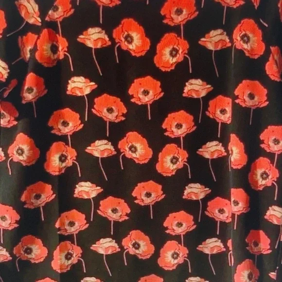 CAbi Black Tee with Red Poppy Print - Picture 4 of 5
